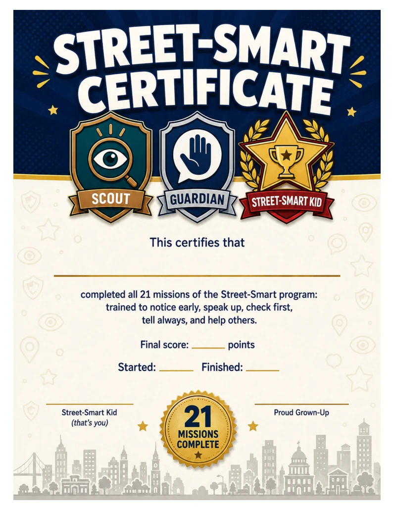 Street-Smart Certificate